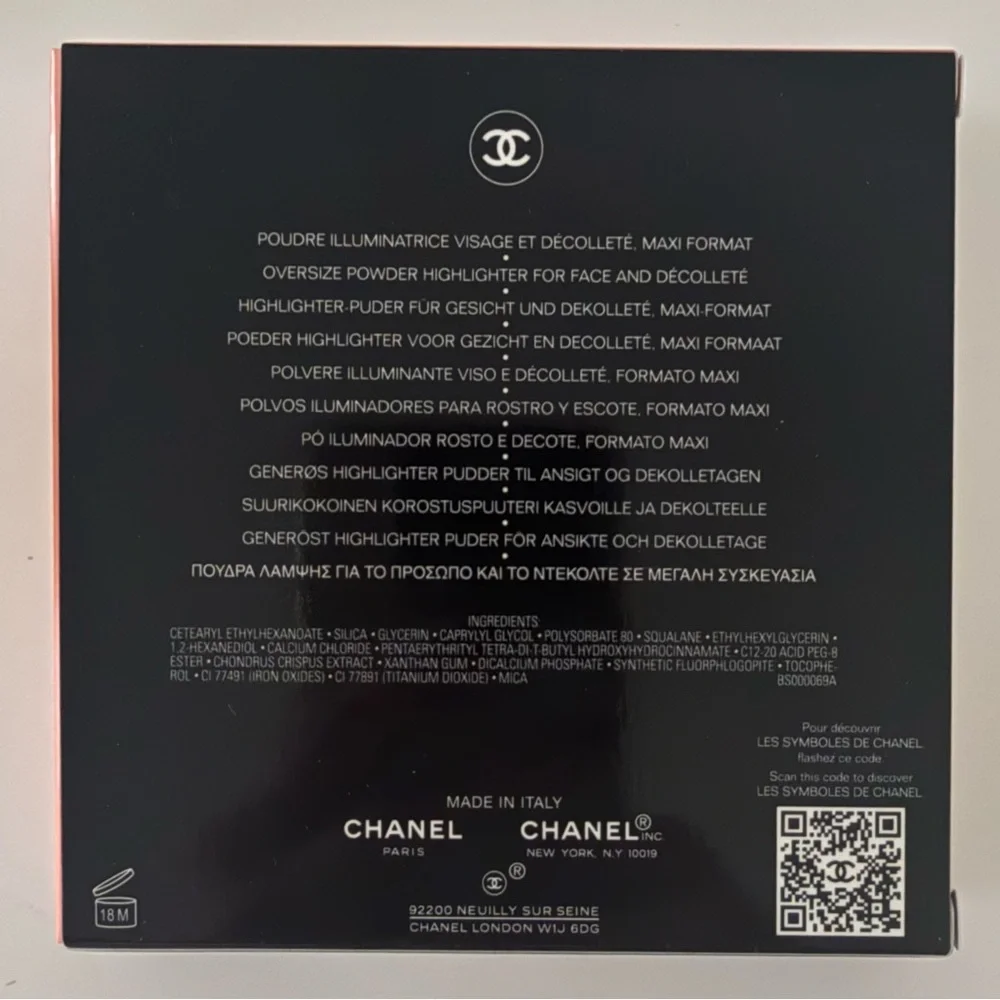 CHANEL LES SYMBOLES DE CHANEL OVERSIZE ILLUMINATING FACE POWDER - WARM GOLD NIB